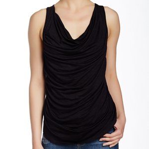 Frenzy Draped Front Blouse navy